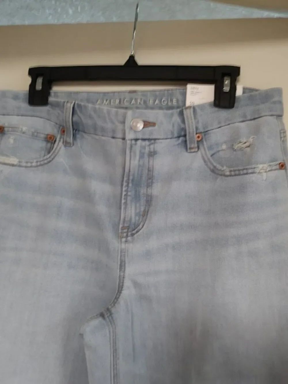 New American Eagle Curvy Stove Pipe Stretch High Rise Jeans Size Women's 10/30W - Picture 2 of 3